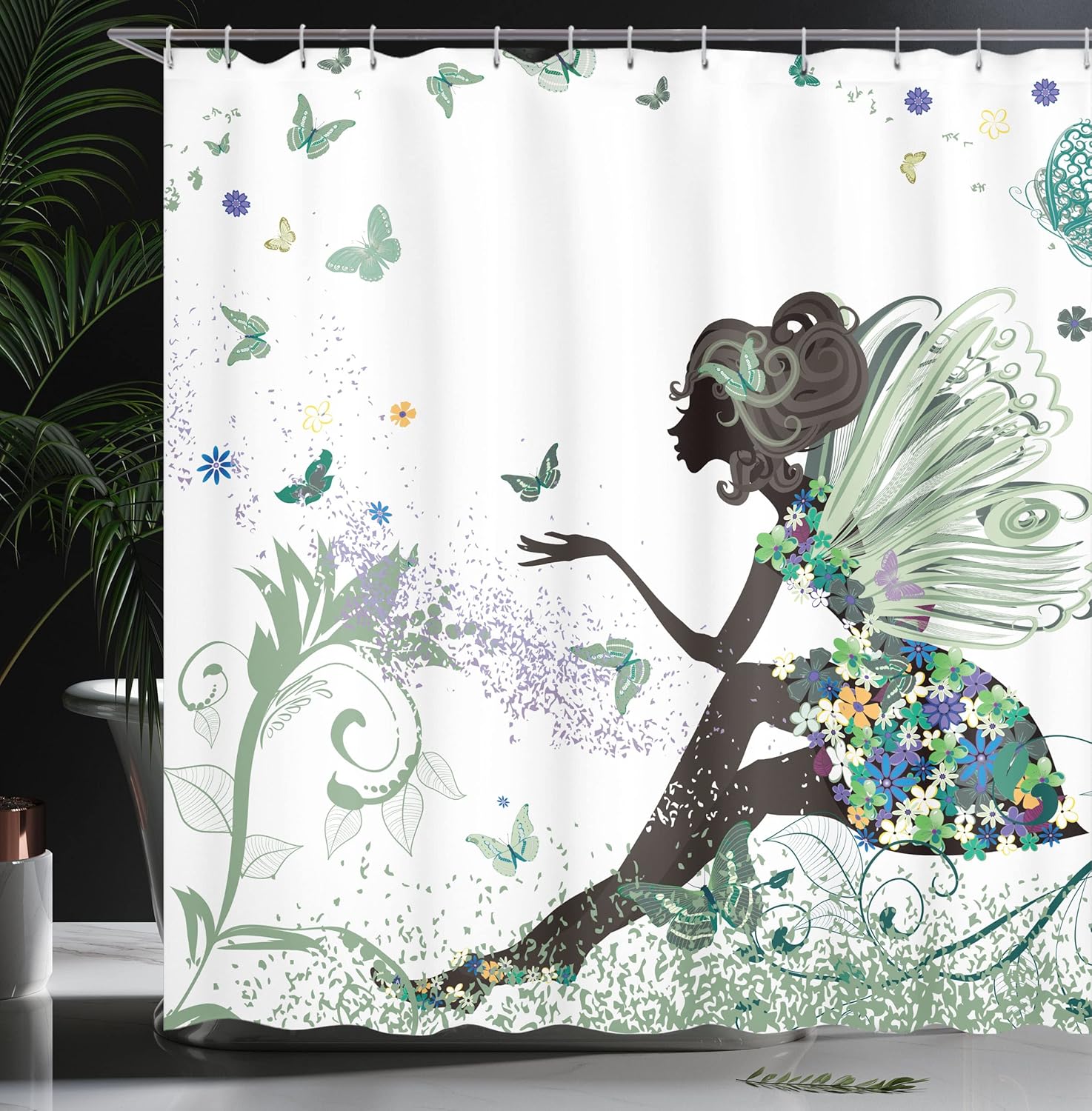 Ambesonne Fantasy Shower Curtain with 12 Hooks